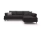 3-personers sofa med chaiselong højre sort Havana