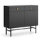 Sort to-dørs kommode med skuffer SPELLO