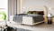 Beige velour kontinentalseng 140x200 MELANY