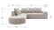 Beige hjørnesofa med chaiselong L venstre ARES