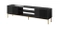 Sort tv-bænk med hylde 200 cm SLIDE