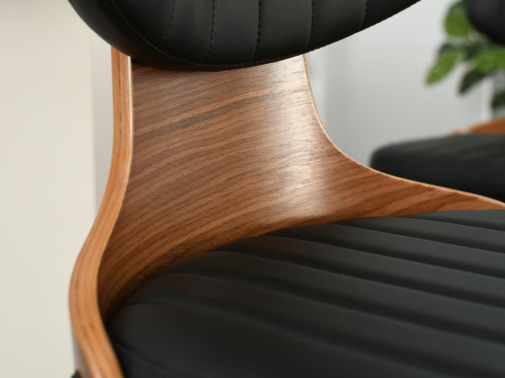 Valnød hocker sorte ben sort/valnød ROTTO