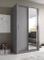 2-dørs skydedørs garderobe med spejl grå ARTI 06