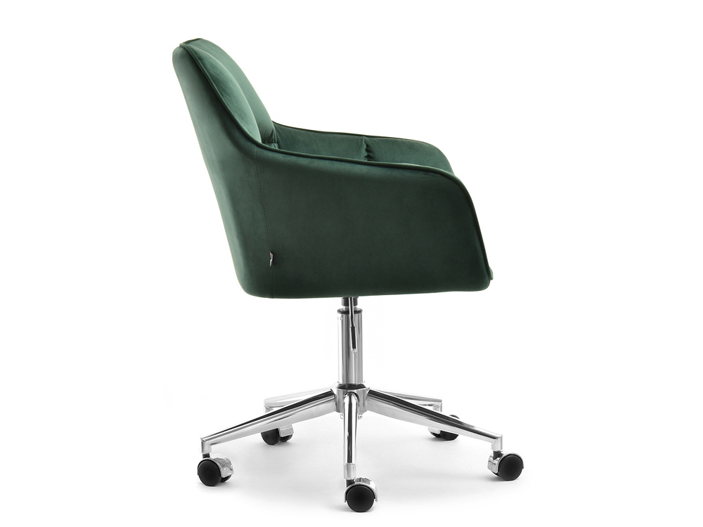 Grøn lænestol med kromben ISLA