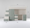 Køjeseng med skrivebord og garderobe kashmir/mint Eden 4