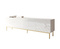 Hvid Tv bænk 200 cm guld ben ABETO