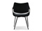 Velourstol sort sæde, sorte ben RENZO