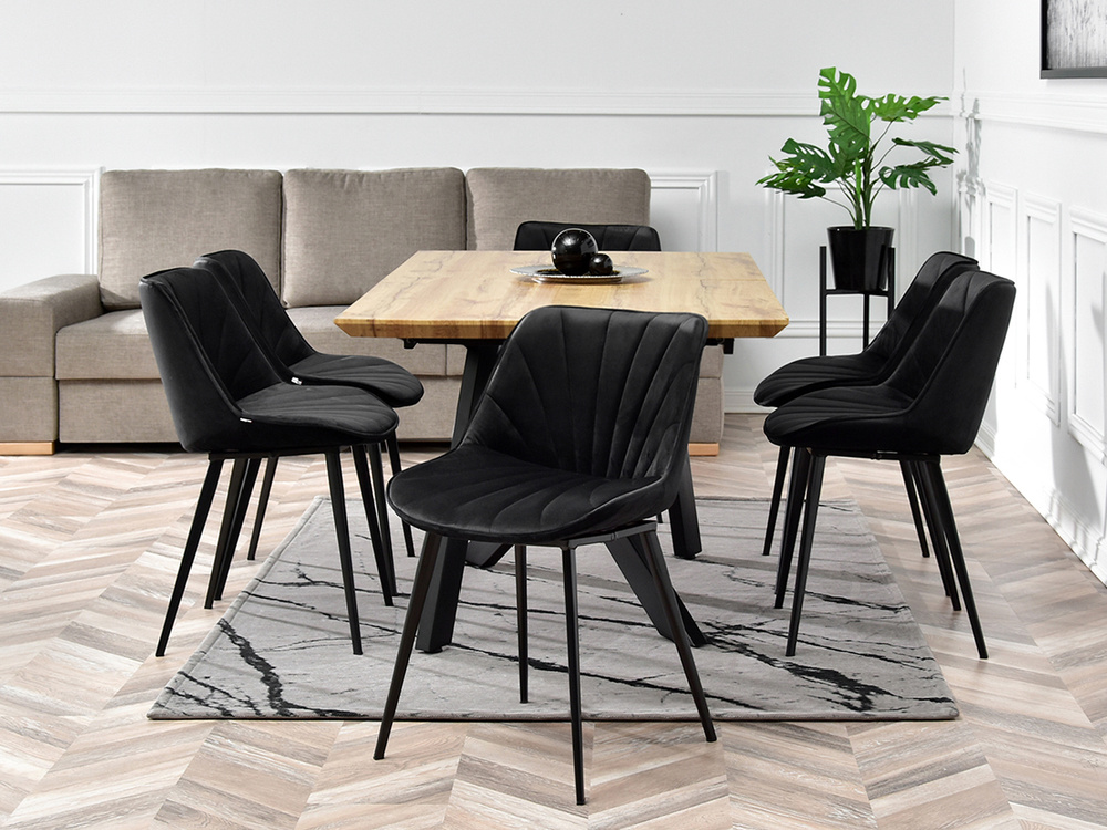 Velourstol sort/sorte ben EVITA