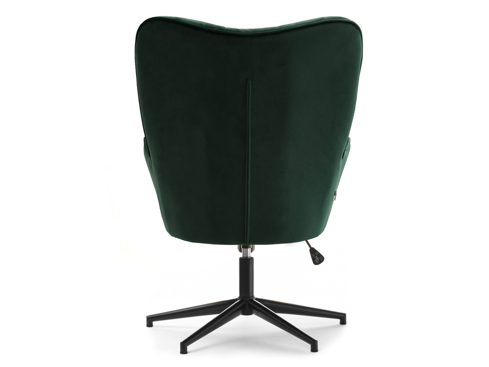 Velourlænestol med grønne, sorte ben TRINI