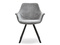 Kontorstol grå med sorte ben MIRA
