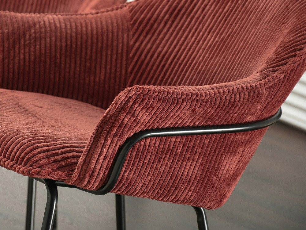 Kobberstol med sorte ben VIVIEN