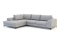 Grå hjørnesovesofa med opbevaring højre BOLOGNA