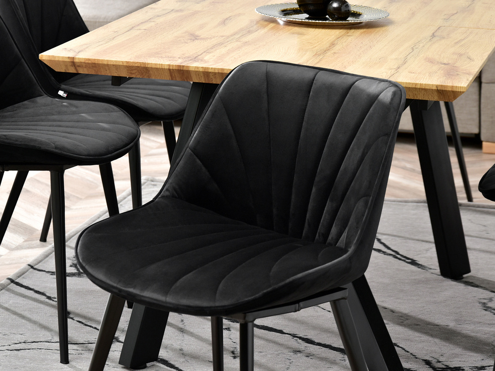 Velourstol sort/sorte ben EVITA