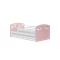 Børneseng med skuffe 80x140 JULIETTA hvid/ lyserød JULIETTA