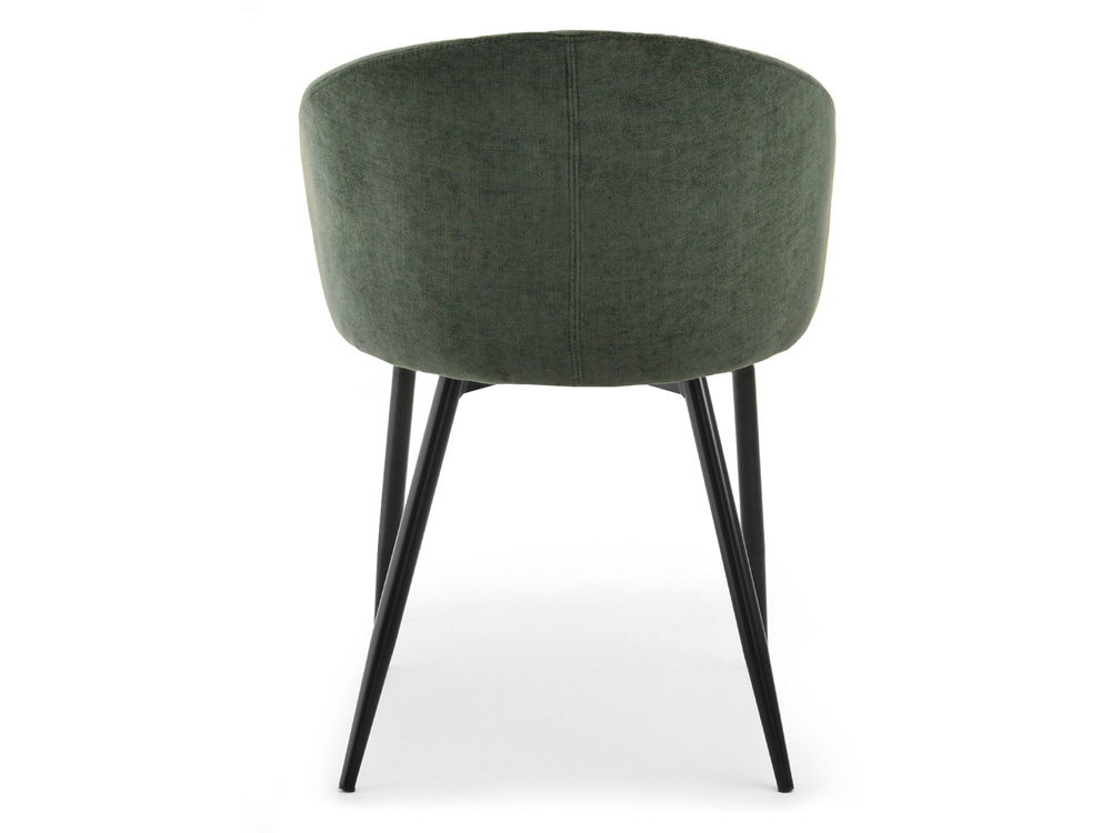 CLARA grøn stol med sorte ben