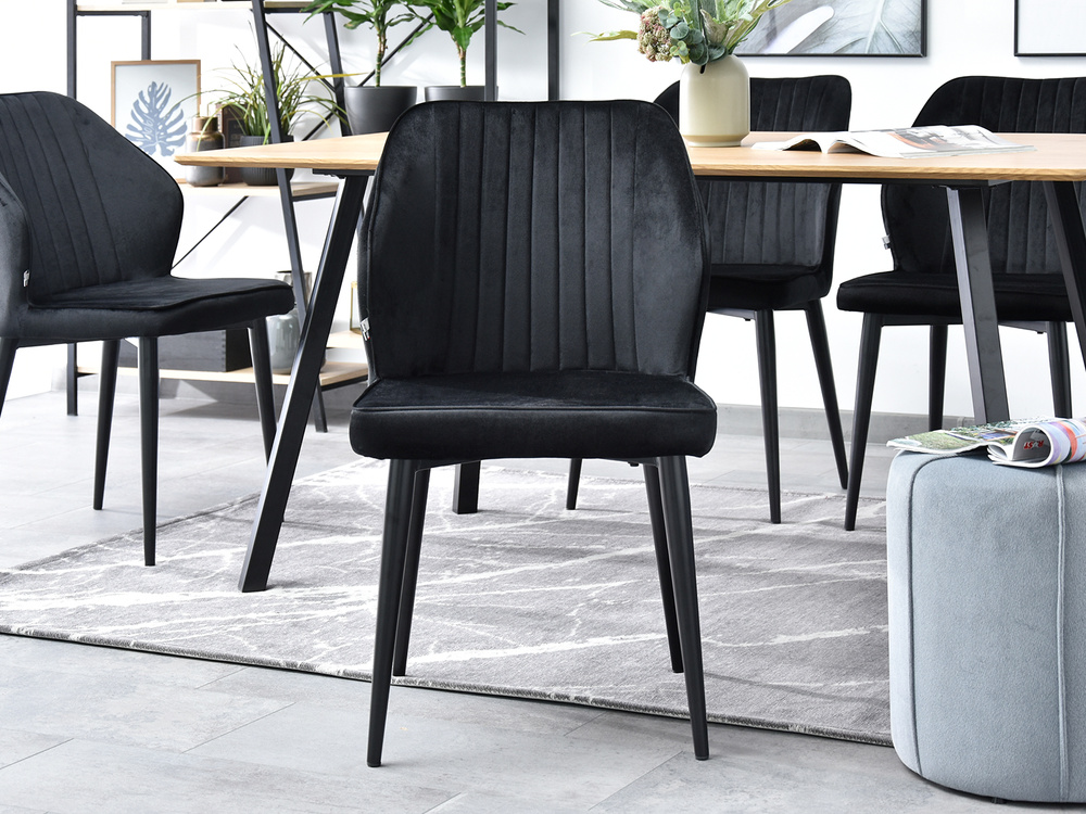 Velourstol sort/sorte ben GASPAR