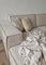 Beige sofa med chaiselong, afrundede kanter, venstre PARMA MINI