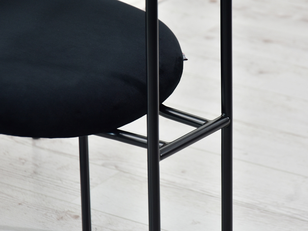 Velourstol sort, sorte ben MALAGA