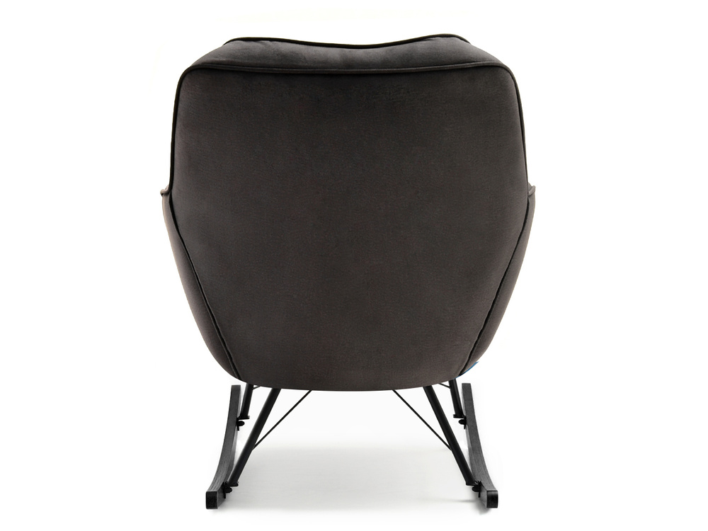 Velourlænestol sort sorte ben COCO