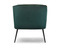 Velourlænestol med grønne, sorte ben ESTEL