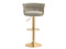 Beige velour hocker gyldne ben ASTER