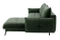 Grøn hjørnesofa med sovefunktion højre VIGO