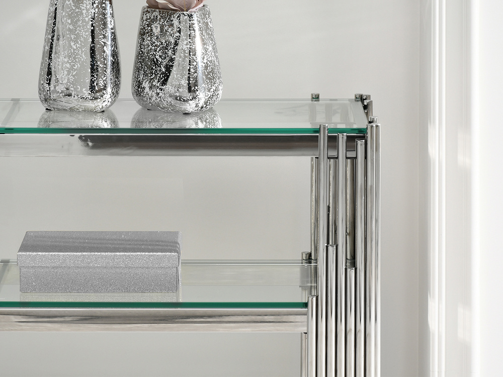 New York-konsol, glas, kromramme BARBADOS