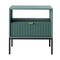 Grønt sengebord med sorte ben VOLARE