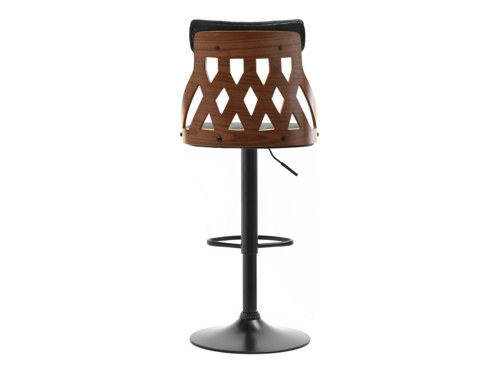 Hocker i sort/valnød med sorte ben Hocker i valnød