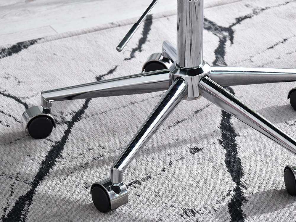 Velourlænestol med grønne forkromede ben VELO-MOVE