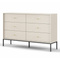 Beige kommode med 6 skuffer MONO