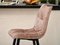 Beige velour hocker sorte ben NAPOLI