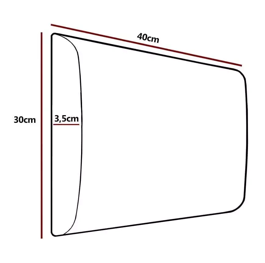 Polstret vægpanel 30x40 beige / grå LUX