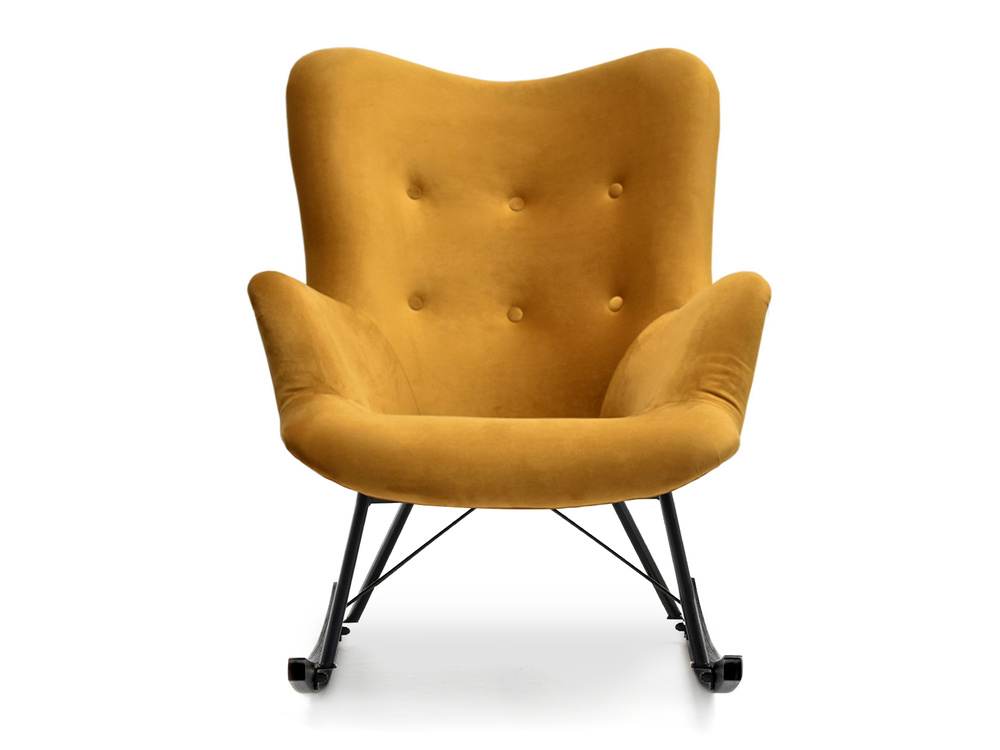 Honey velour lænestol sorte ben LAUREN