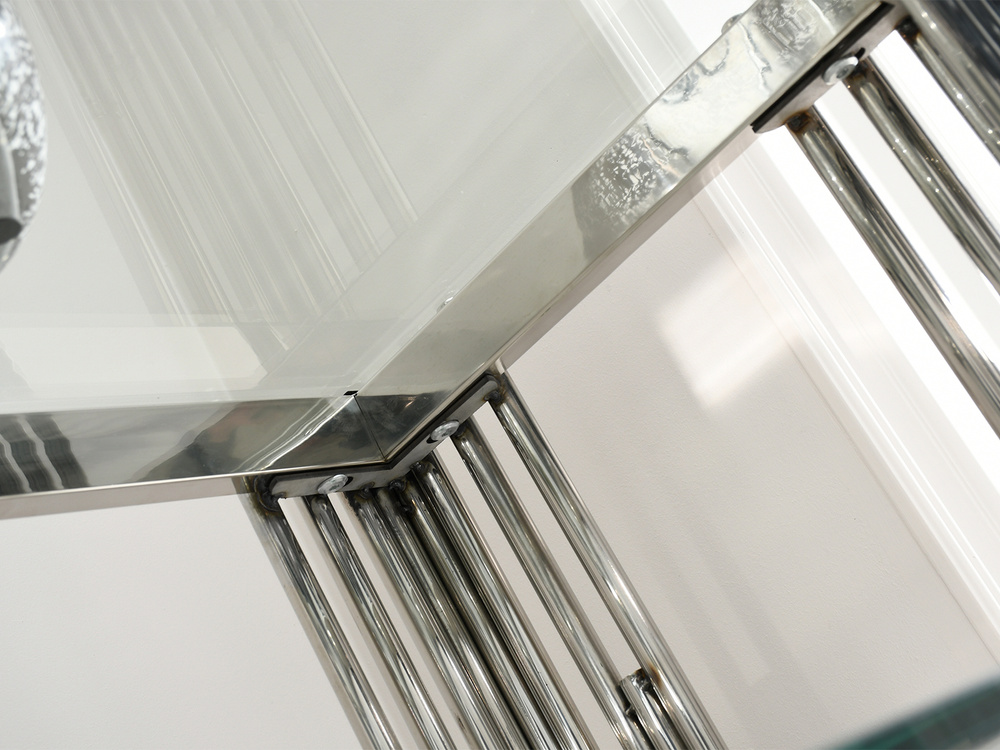 New York-konsol, glas, kromramme BARBADOS