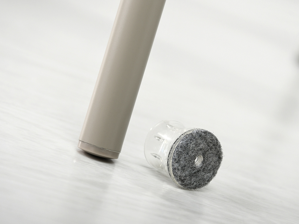 Fløjlsstol mørk beige/beige ben ULRIK