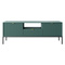 Grøn tv-bænk med svarta ben VOLARE