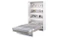 Skabsseng med bogreoler 120x200 hvid mat Bed Concept BC-02