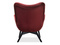 Rødbrun velourlænestol med sorte ben FLORI
