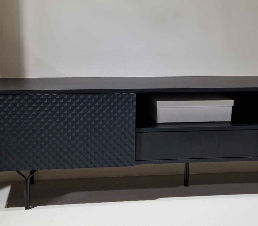 Sort tv-bord 180cm RAVEN