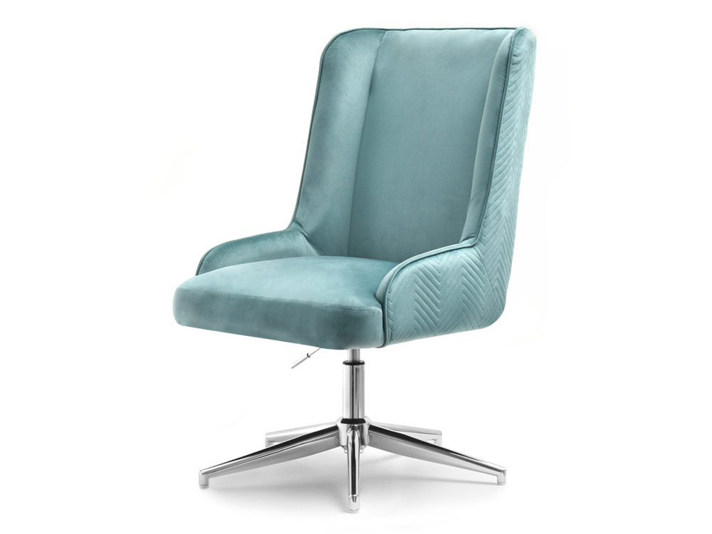 Turkis lænestol med ben i krom BILBAO