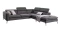 Velour hjørnesofa grå højre Arezza