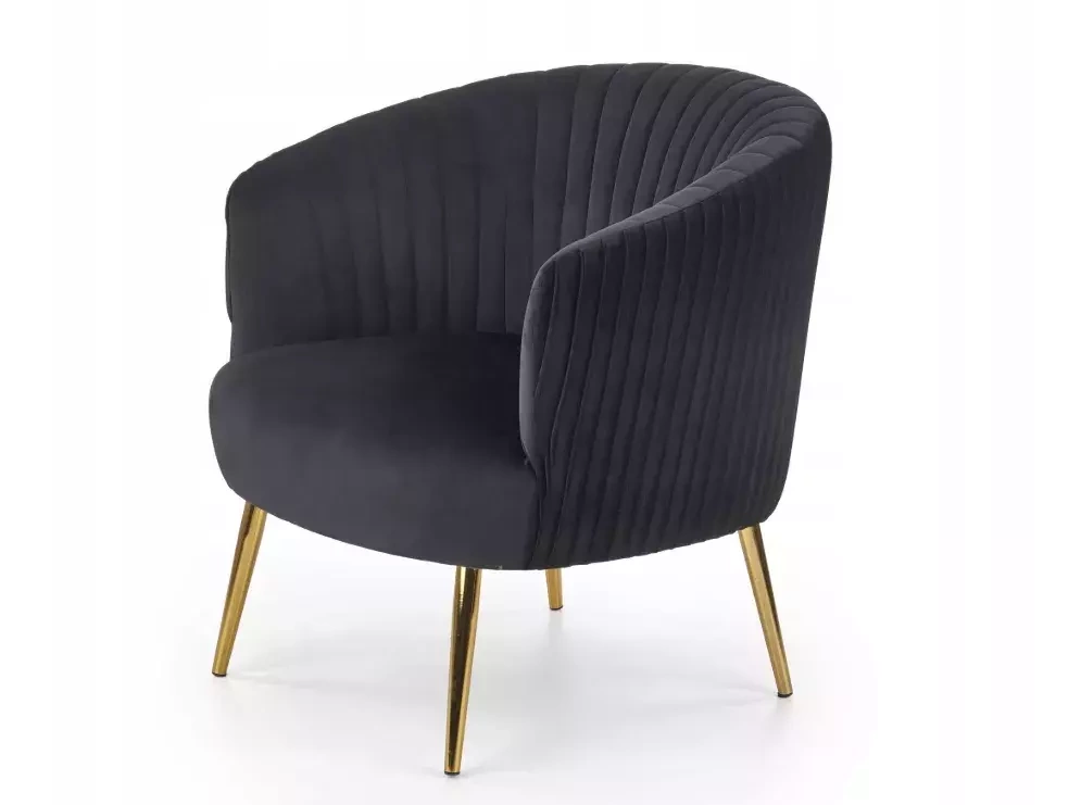 Sort lænestol Crown