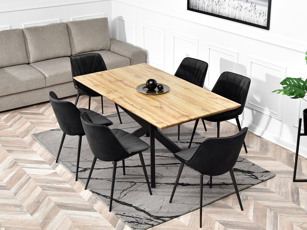 Velourstol sort/sorte ben EVITA