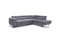 Hjørnesofa i velour med opbevaring, grå højre Aratta