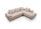 Beige hjørnesovesofa højre FLORENCE