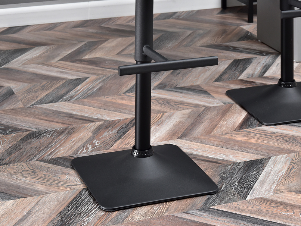 Hocker sort økologisk læder sort ben ROTTO