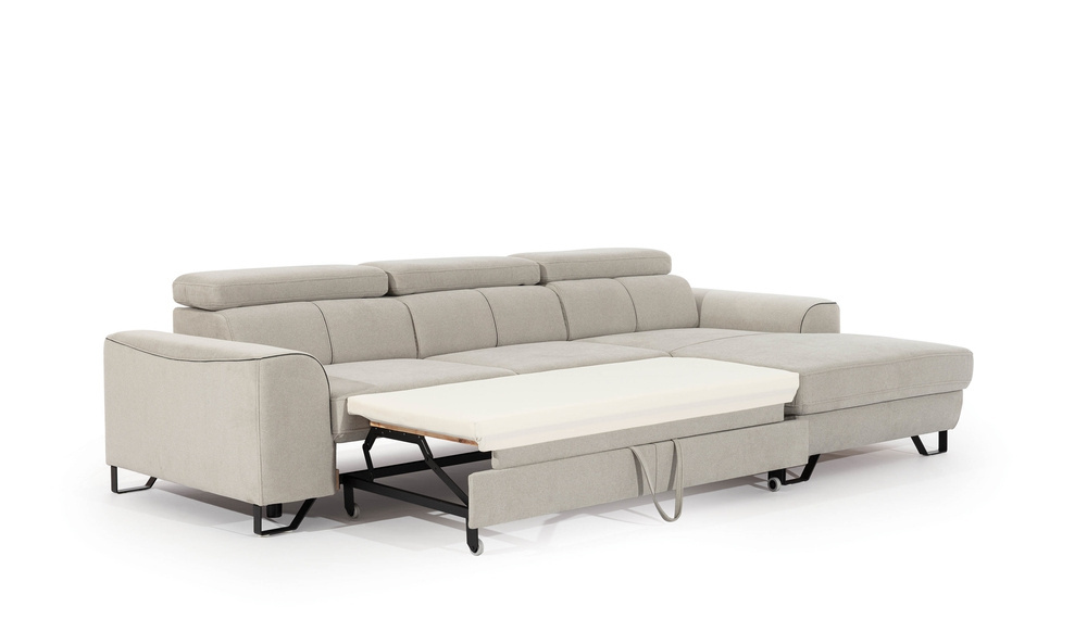 Hjørnesofa med beholder sort ASTI MINI