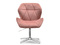 Velourlænestol pudderrosa kromben VELO-STATIC