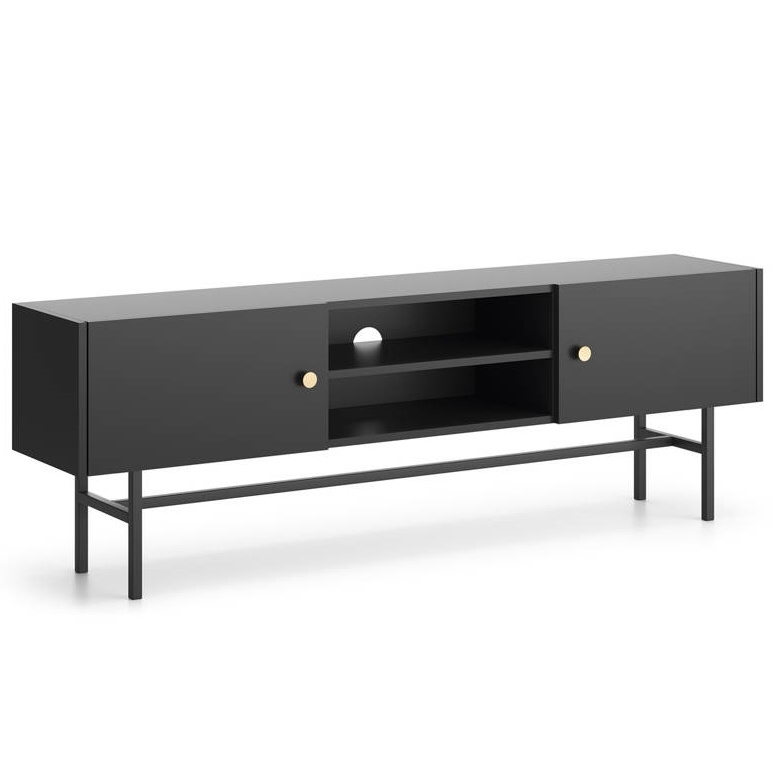 Sort TV bænk 155 cm SPELLO